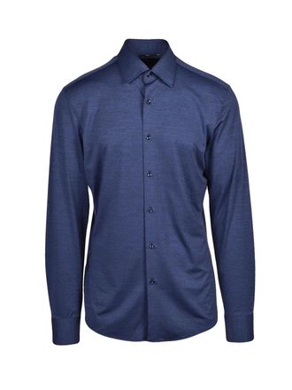 BOSS Blue Slim-Fit Technical Shirt