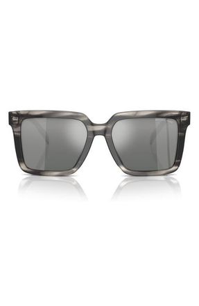 Michael Kors Abruzzo 55mm Square Sunglasses in Black Grey at Nordstrom