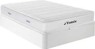 Vente-Unique Set 160x200cm rete vano Bianco + mater. molle insacch. accog. nano molle + memory foam sp.32cm - IPOH di YSM&Eacute;E