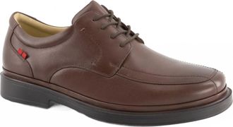 Andrea Mens Leather Oxford Shoes In Brown