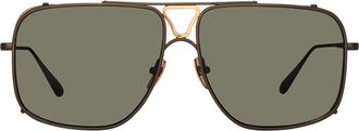 Linda Farrow ENZO LFL1393 C2 Mens Sunglasses Brown Size 64