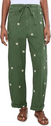 Daze Villa Drawstring Barrel Leg Pants In Bronze Green Daisy Womens Clothing Bronze Green Daisy : 31 26.5, Cotton/Denim/Spandex