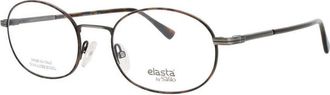 Elasta Mens Brown Square Eyeglass Frames ELASTA-E-7247-0AB8-53