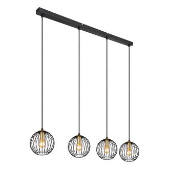 Globo Lighting L&aacute;mpara Colgante - Eusebius - Negro - Metal - Gran - Globo