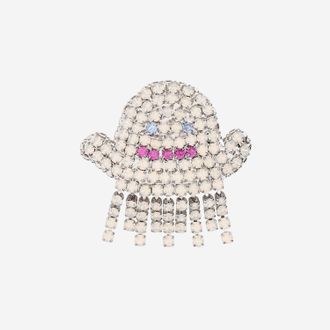 Lisa C Spilla In Ottone Con Cristalli A Forma Di Fantasma
