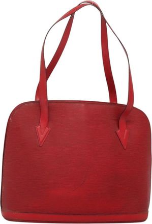 Louis Vuitton Lussac Epi Leather Red Leather Handbag (Pre-Owned)