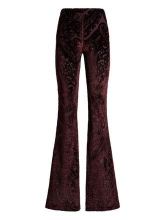 Etro Flared Hosen mit Jacquard -Effekt