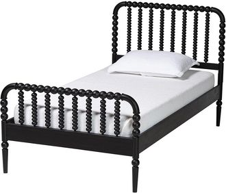 Baxton Studio Lucera Mid-Century Twin Size 4Pc Bobbin Bedroom Set