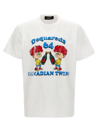 Dsquared2 White Printed T-shirt