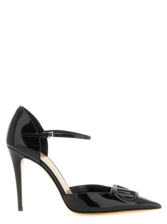 Valentino Garavani Black Ankle-strap Pumps