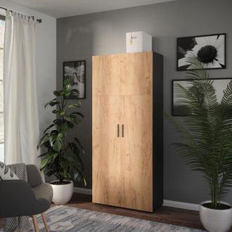 Vicco Armario Universal Ingo, Antracita/roble Dorado, 80 X 183.8 Cm, Vicco