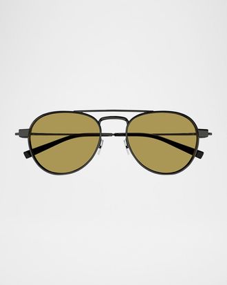 Saint Laurent Men & apos;s SL 708M Metal Round Sunglasses