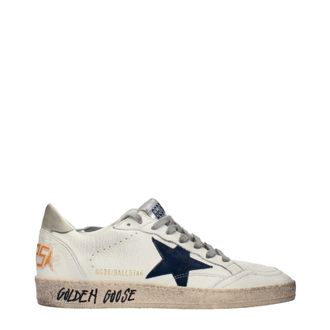 Golden Goose Ball Star Hombres Deportivas Piel Blanco/Azul