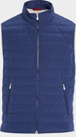 Brunello Cucinelli Mens Bonded Nylon Down Vest