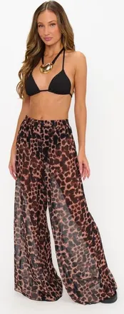 Show me your Mumu Jet Setter Pants in Tortoise Shell at Nordstrom, Size X-Small