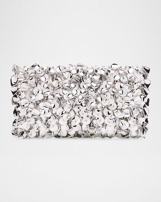 SIMKHAI Reese Metallic Beaded Clutch Bag