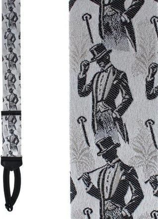 Trafalgar Store Big & Tall Ambrose Dapper Night Silk Formal End Suspenders in Silver And Black at Nordstrom, Size One Size Big
