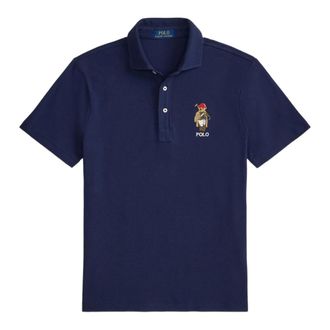 Ralph Lauren Polo Shirts, male, Blue, Size: XL Polo Bear Polo Shirt