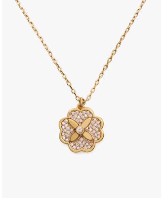 Kate Spade New York Womens Heritage Bloom Mini Pendant - Gold - One Size