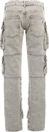 The Attico Womens Gray Cotton Cargo Pants