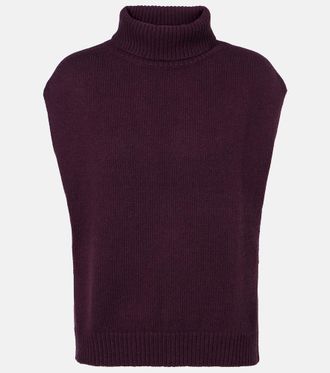 Jardin Des Orangers Turtleneck wool and cashmere sweater vest