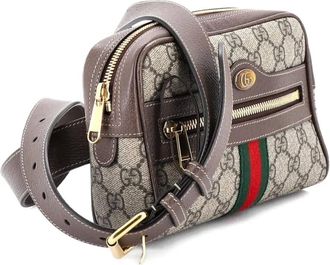 Gucci Ophidia GG Coated Canvas Small belt bag - Brown