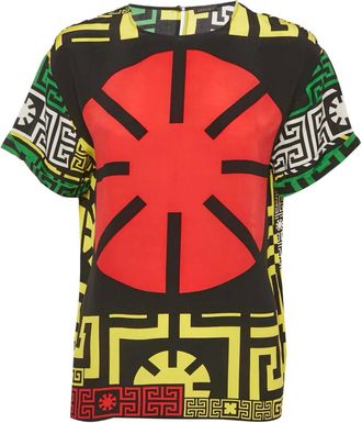 Versace Top con stampa - Nero