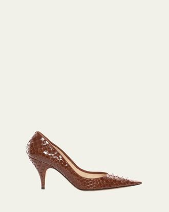 The Row Liisa Python Stiletto Pumps
