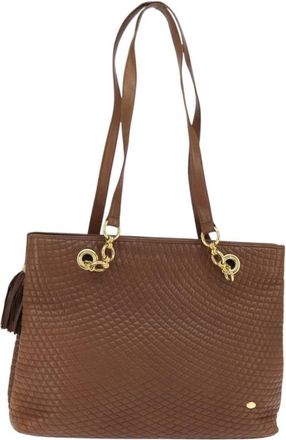 Bally Vintage Tote Bag Leather Leather Tote Bag Bag (Pre-Owned)