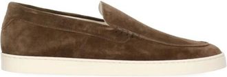 Brunello Cucinelli Chevron-effect Suede Loafer - Heren - Loafers - Bruin - 40 EU - Leer - Schoenen