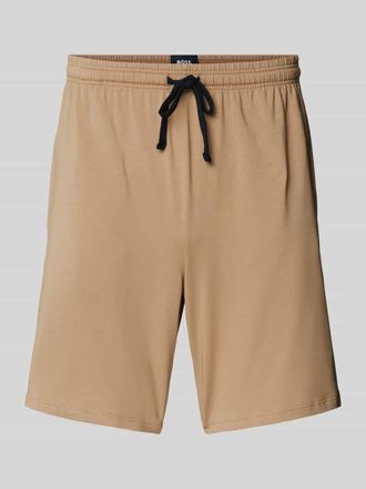 HUGO BOSS Sweatshorts mit elastischem Bund in Camel, Gr&ouml;&szlig;e L