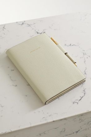 Anya Hindmarch Diario Di Nozze In Pelle Testurizzata Goffrata - Bianco sporco