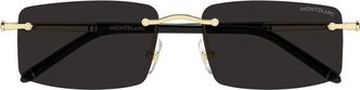 Montblanc Mb 0443S Zonnebril - unisex - Zonnebrillen - Geel - 56 MM - Accessoires