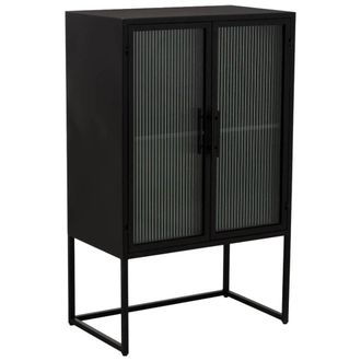 Wanderlust Deco Vitrina de metal con 2 puertas 65 x 39 x 106h cm