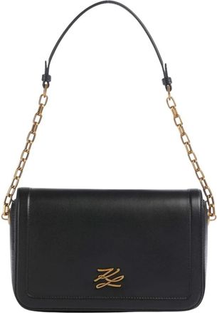 Karl Lagerfeld Sac Bandouli&egrave;re Essentials B2W30036 - Dames - Schoudertassen - Zwart - ONE Size - Leer - Tassen