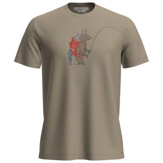 Icebreaker Merino 150 Tech Lite S/S Tee Bear Catch Merinoshirt f&uuml;r Herren | beige