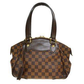 Louis Vuitton Verona Handbag Damier Brown Canvas Handbag (Pre-Owned)