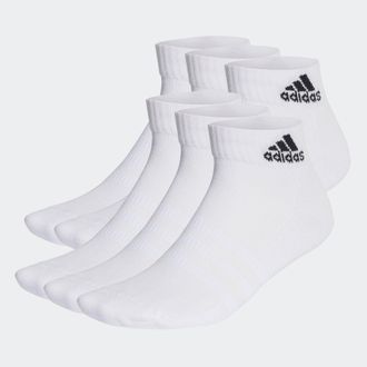 adidas Funktionssocken ADIDAS PERFORMANCE CUSHIONED SPORTSWEAR ANKLE SOCKEN, 6 PAAR, Gr. XXL (49/51), schwarz-weiss (wei&szlig;, schwarz), Obermaterial: 62% Baumwo