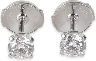 Cartier Pre-Owned Cartier White Gold Diamond 1895 Earrings