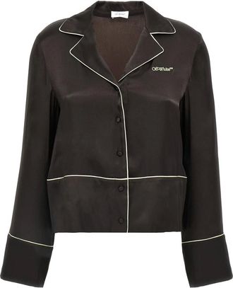 Off-white Dames, Blouses & Shirts, Zwart, Maat: M