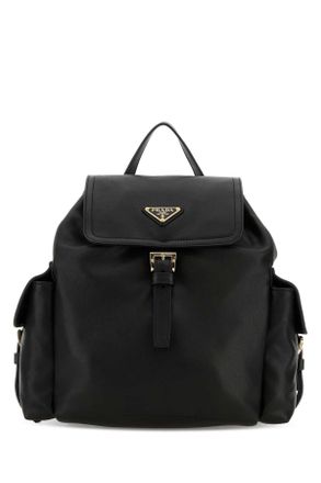 Prada Black Leather Backpack