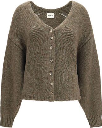 Khaite Bicolor Cashmere Womens Cardigan