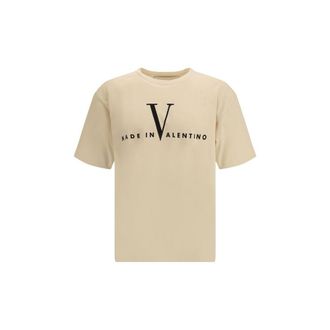 Valentino Beige Katoenen T-Shirt