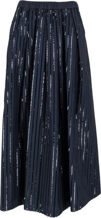 Max Mara Fiordi Rok - Dames - Rokken - Blauw - Maat: M Katoen