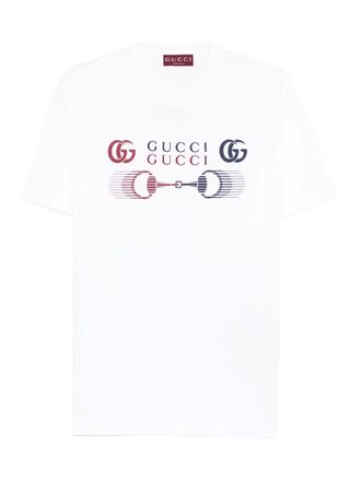 Gucci logo-print T-shirt - men - Cotton - L - White