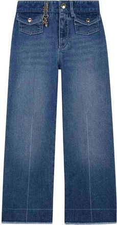Chlo&eacute; Patch Pocket Charm-Detail Jeans