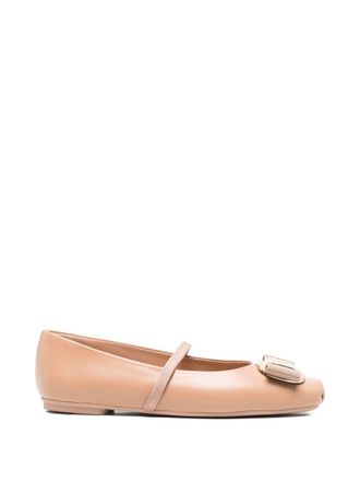 Ferragamo Womens New Vara Ballet Flat