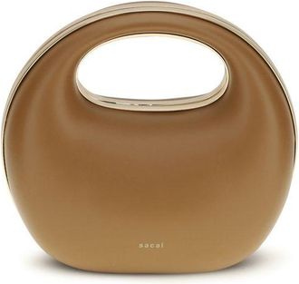 sacai Brown Calf Leather Bos Taurus Womens Handbag