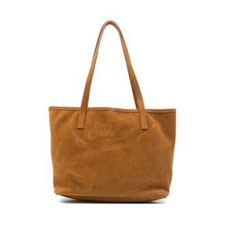 MC2 Saint Barth Tote Bags, female, Brown, Size: ONE SIZE City Bag Mid Suede