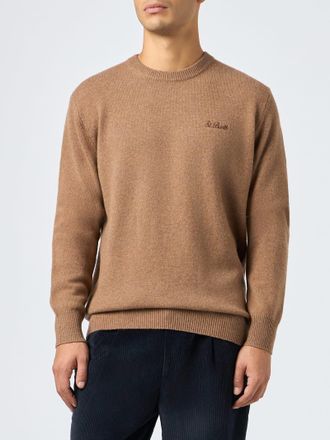 MC2 Saint Barth Camel Sweater Regent In Lambswool